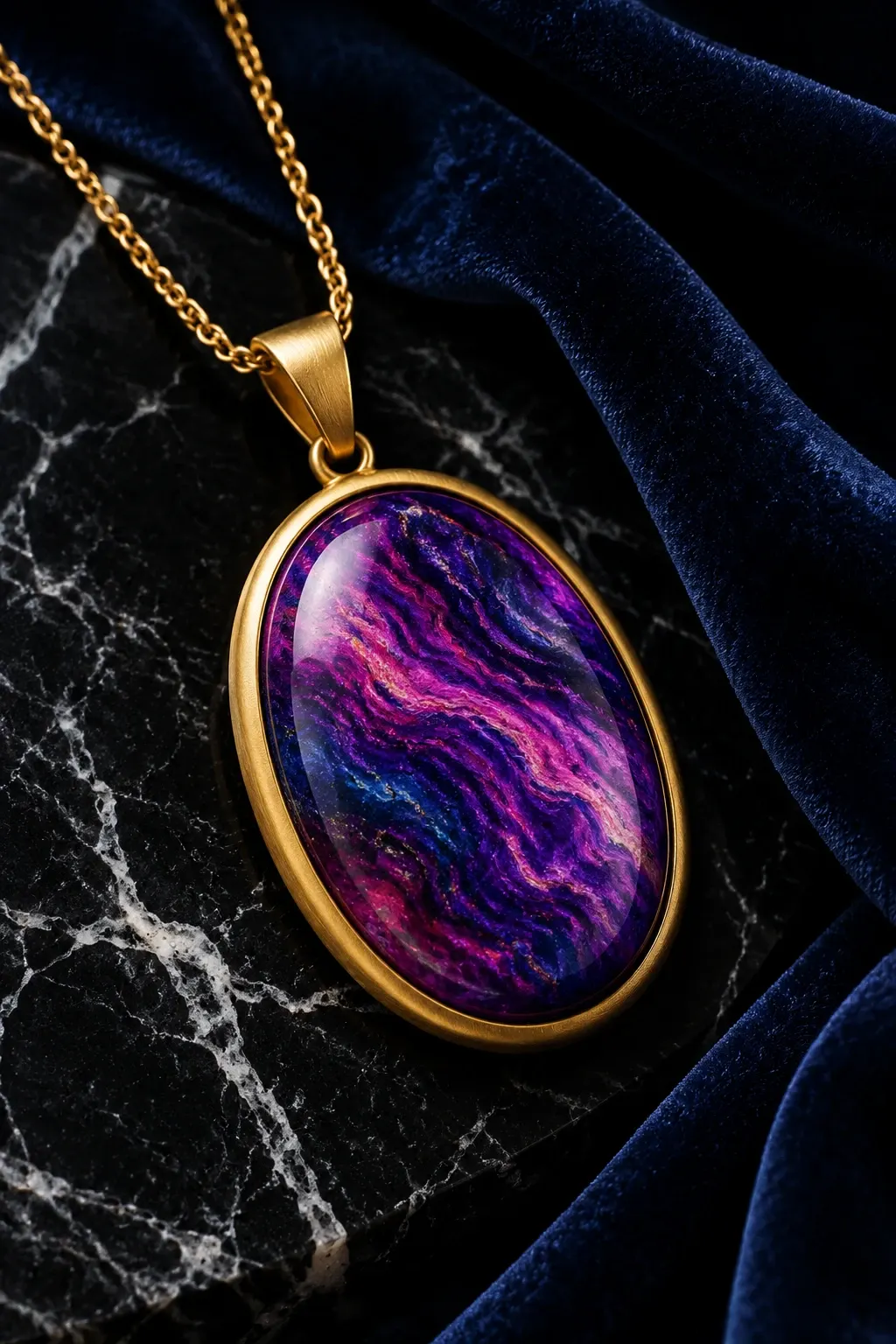 0kh153RvYPb58OZYeMxV_faYavw-CZ7djd4mT3KAhbpRyepgzA گردنبند آویز گوهر طبیعی بیضی | Oval Nebula Gemstone Pendant Necklace - تصویر 1