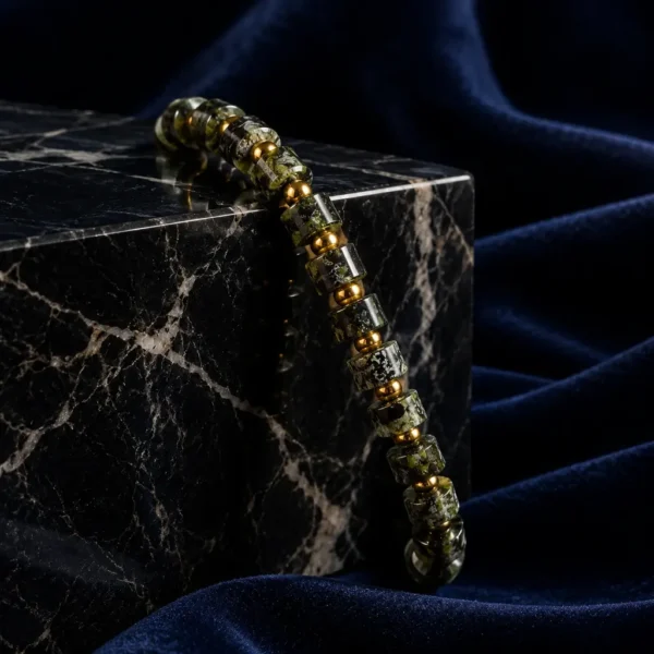 دستبند «زمردِ جنگلی» | Emerald Forest Bead Bracelet - تصویر 2